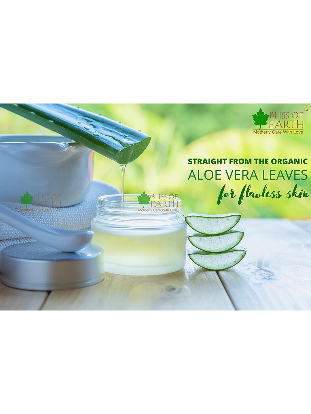 

Bliss of Earth 99% Pure Crystal Clear Aloe Vera Gel 200GM, Transparent