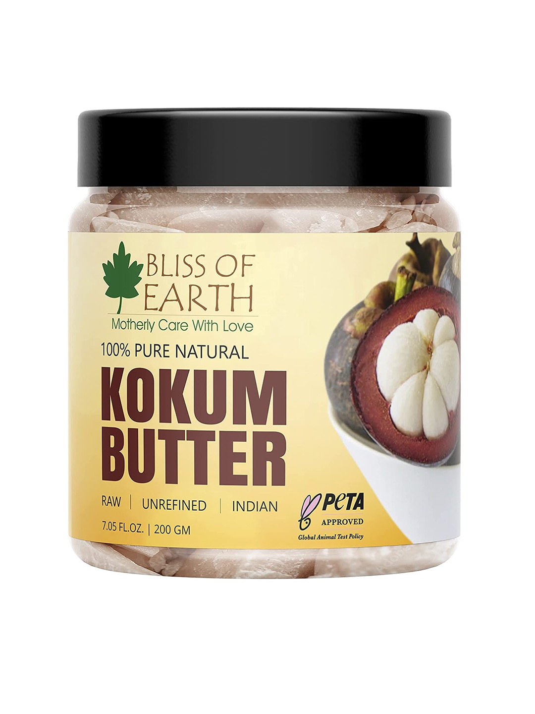 

Bliss of Earth 100% Pure Natural Raw Kokum Butter Cruelty-Free Body Lotion - 200 g, Brown