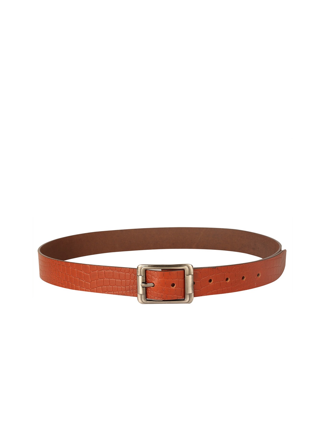 

Calvadoss Women Tan Textured Leather Belt