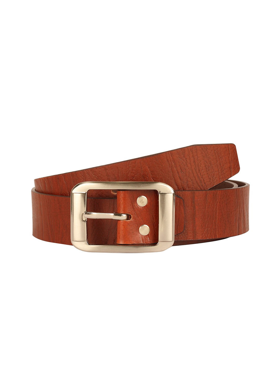 

Calvadoss Women Tan Textured Leather Belt