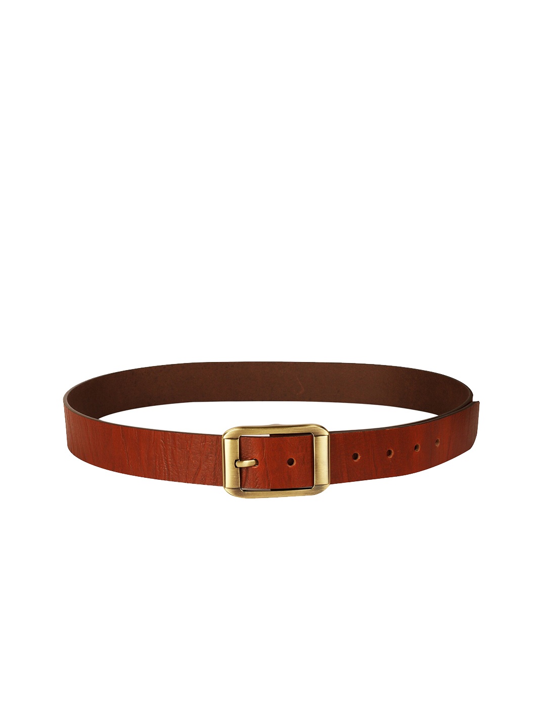 

Calvadoss Women Tan Brown Textured Wide Leather Belt