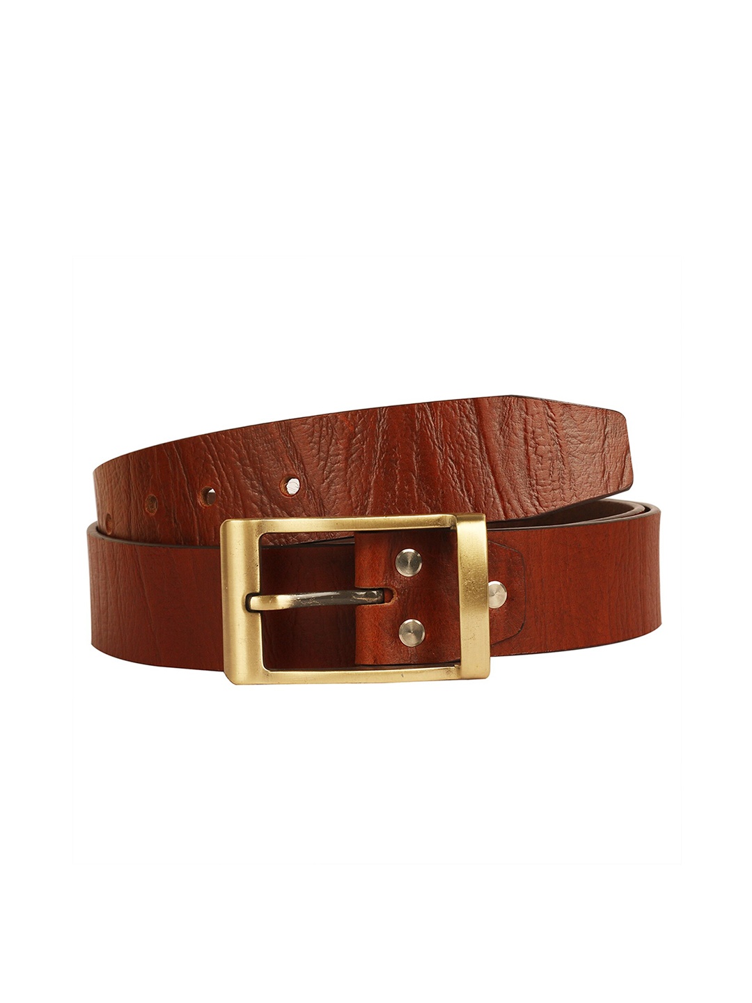 

Calvadoss Women Tan Textured Leather Formal Belt