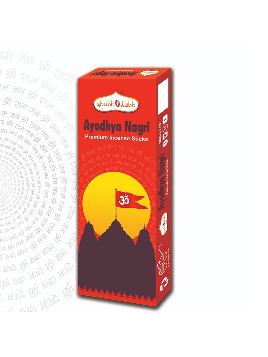 

Shubh Labh Pack Of 6 Ayodhya Nagri Incense Sticks (150 Grams In Each Box), Black
