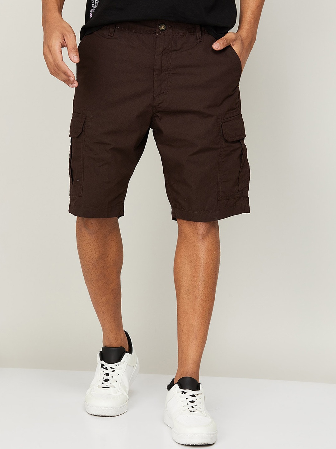 

Fame Forever by Lifestyle Men Brown Pure Cotton Cargo Shorts