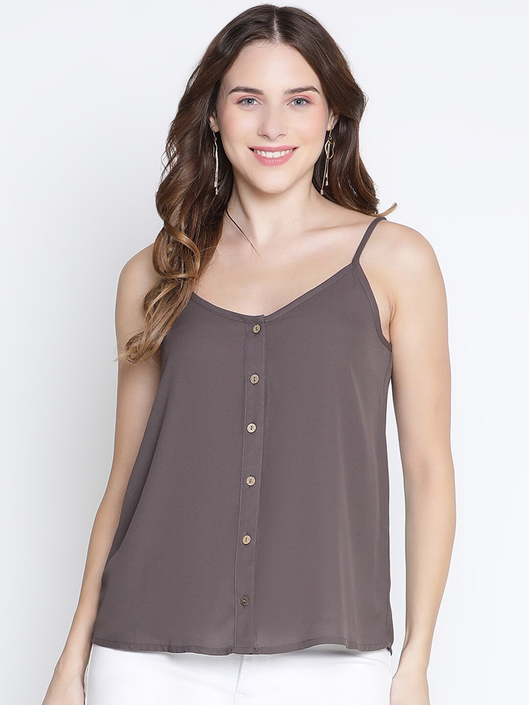 

DRAAX Fashions Grey Georgette Top