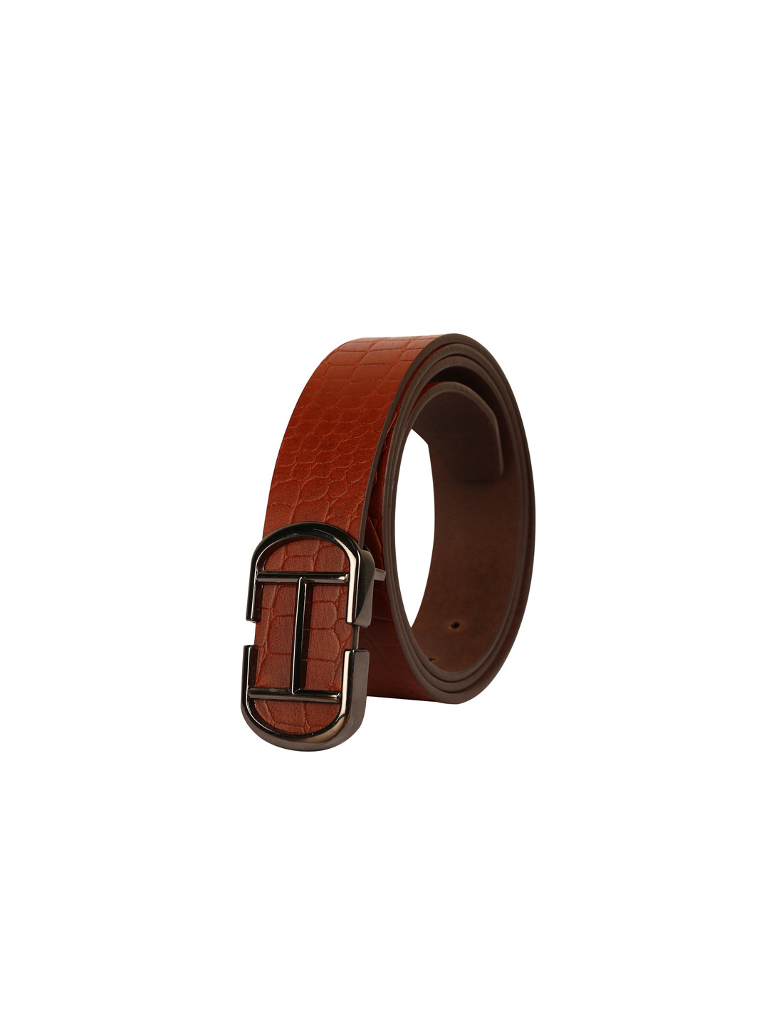 

Calvadoss Men Tan Textured Leather Casual Belt