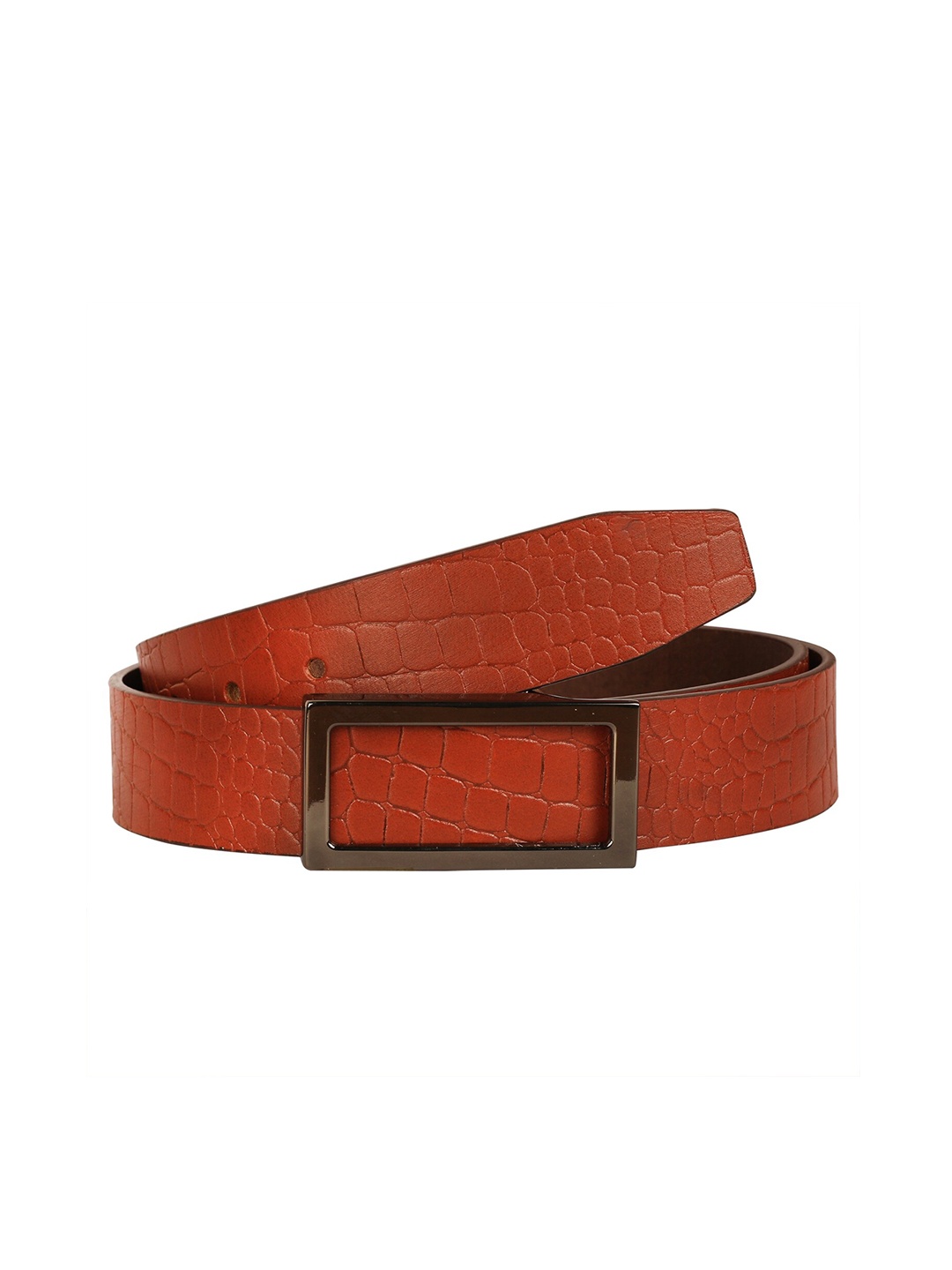 

Calvadoss Men Tan Textured Genuine Leather Belt