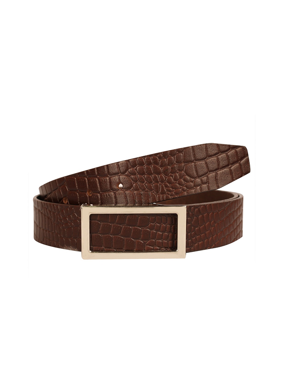 

Calvadoss Men Brown Leather Casual Belt