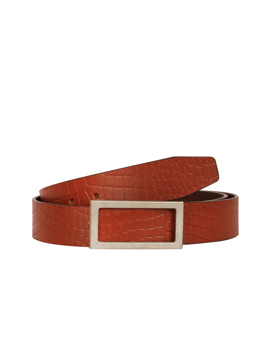 

Calvadoss Women Tan Textured Leather Belt