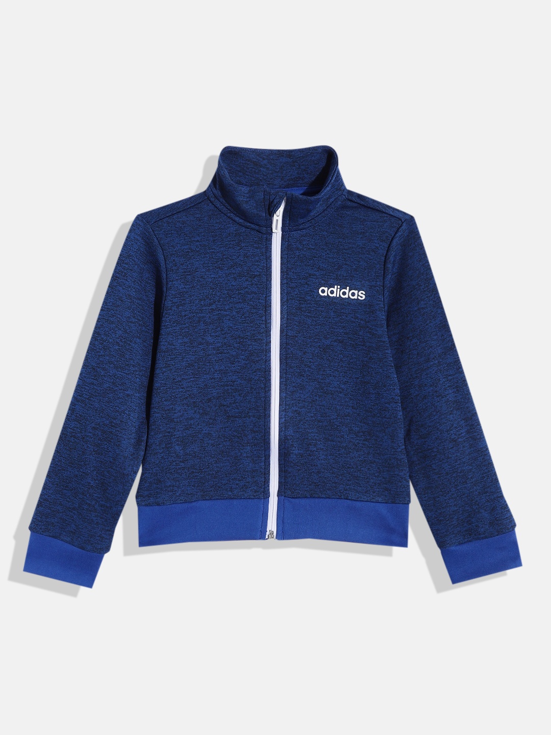 

ADIDAS Girls Blue Mock Collar G Logo TTop Sweatshirt