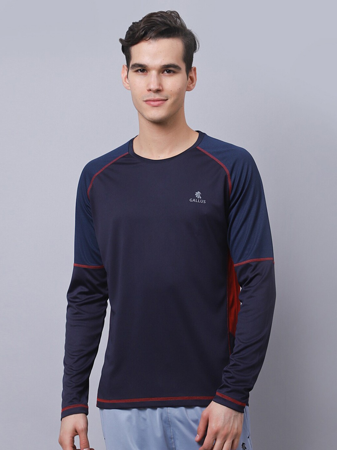 

Gallus Men Navy Blue Dri-FIT T-shirt