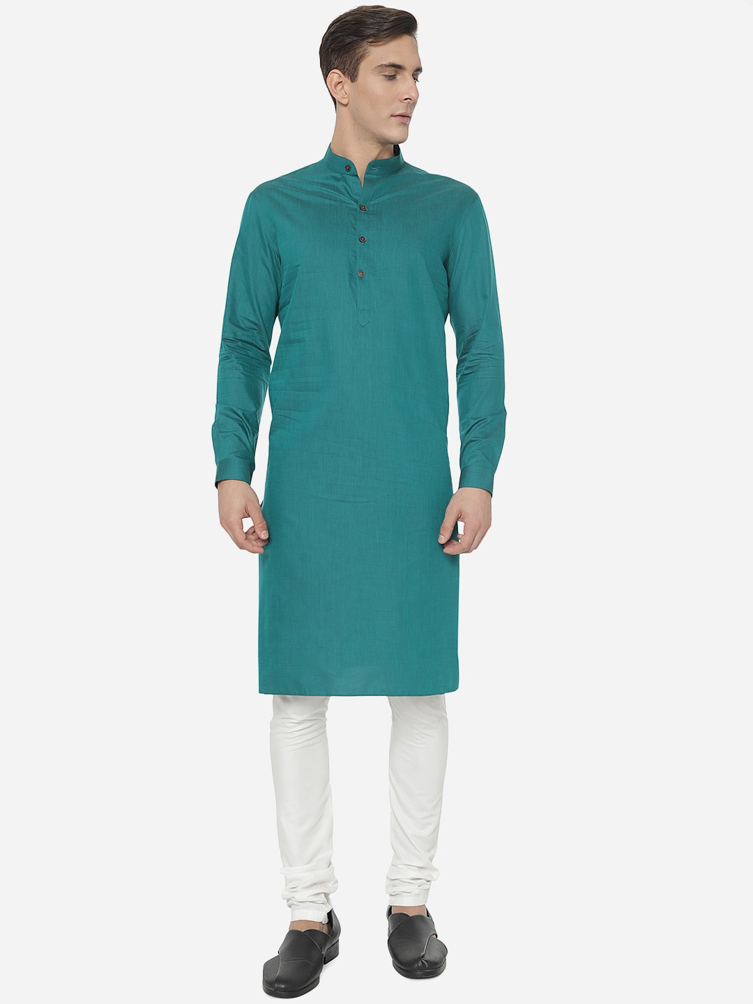 

Modi Kurta Men Green Pure Cotton Solid Kurta