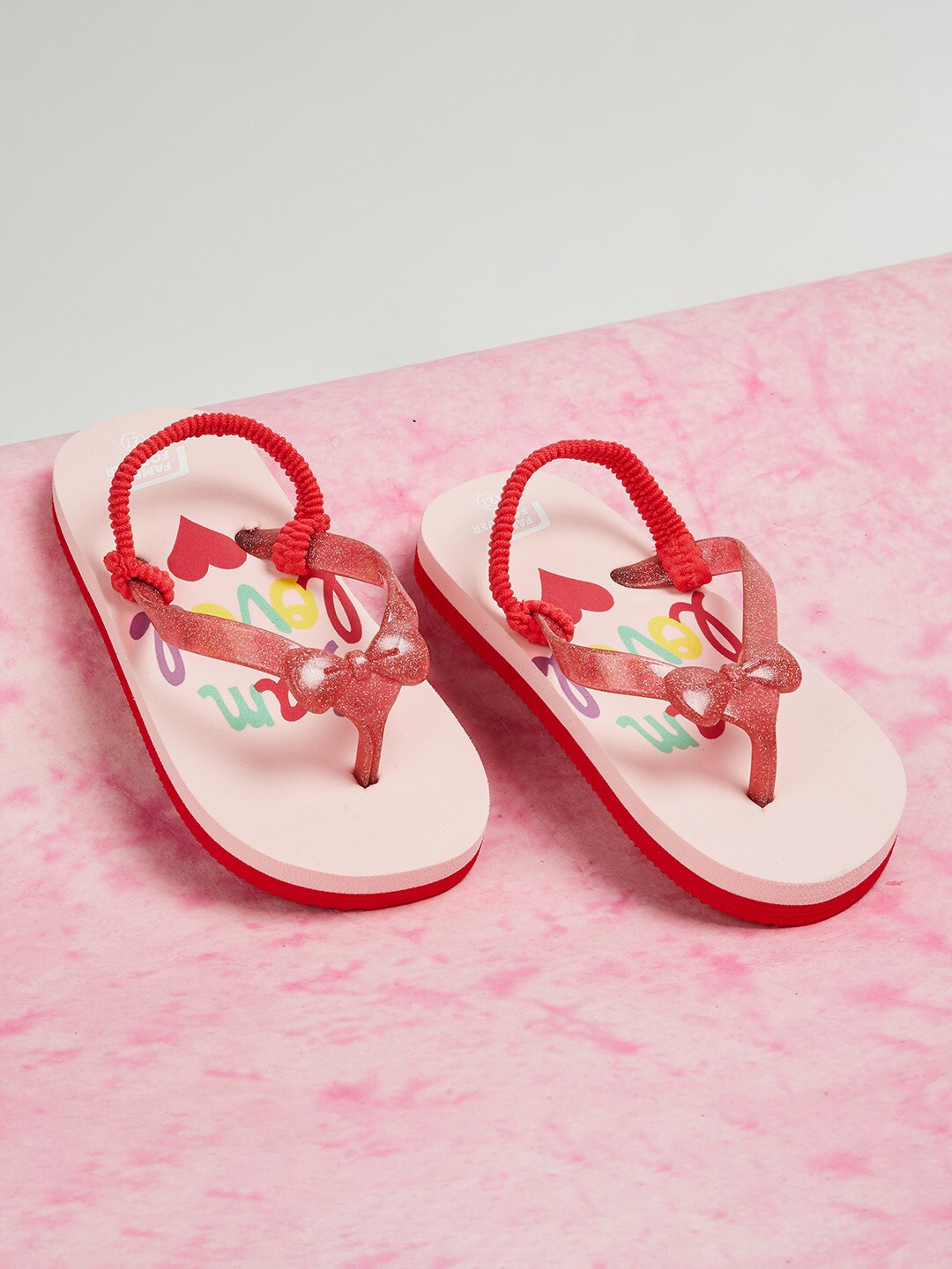 

Fame Forever by Lifestyle Girls Pink & Red Printed Room Slippers
