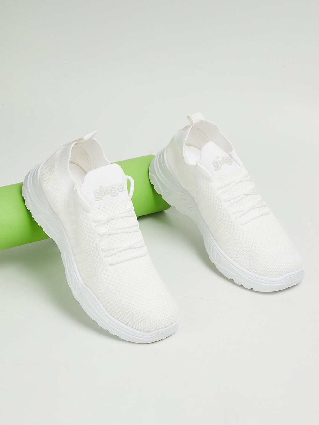 

Ginger by Lifestyle Women White Textured Sneakers