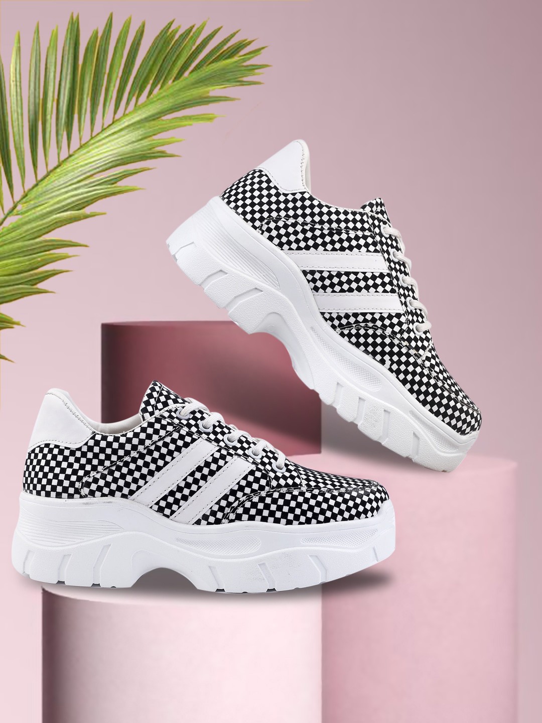 

mr wonker Women Black Printed Sneakers
