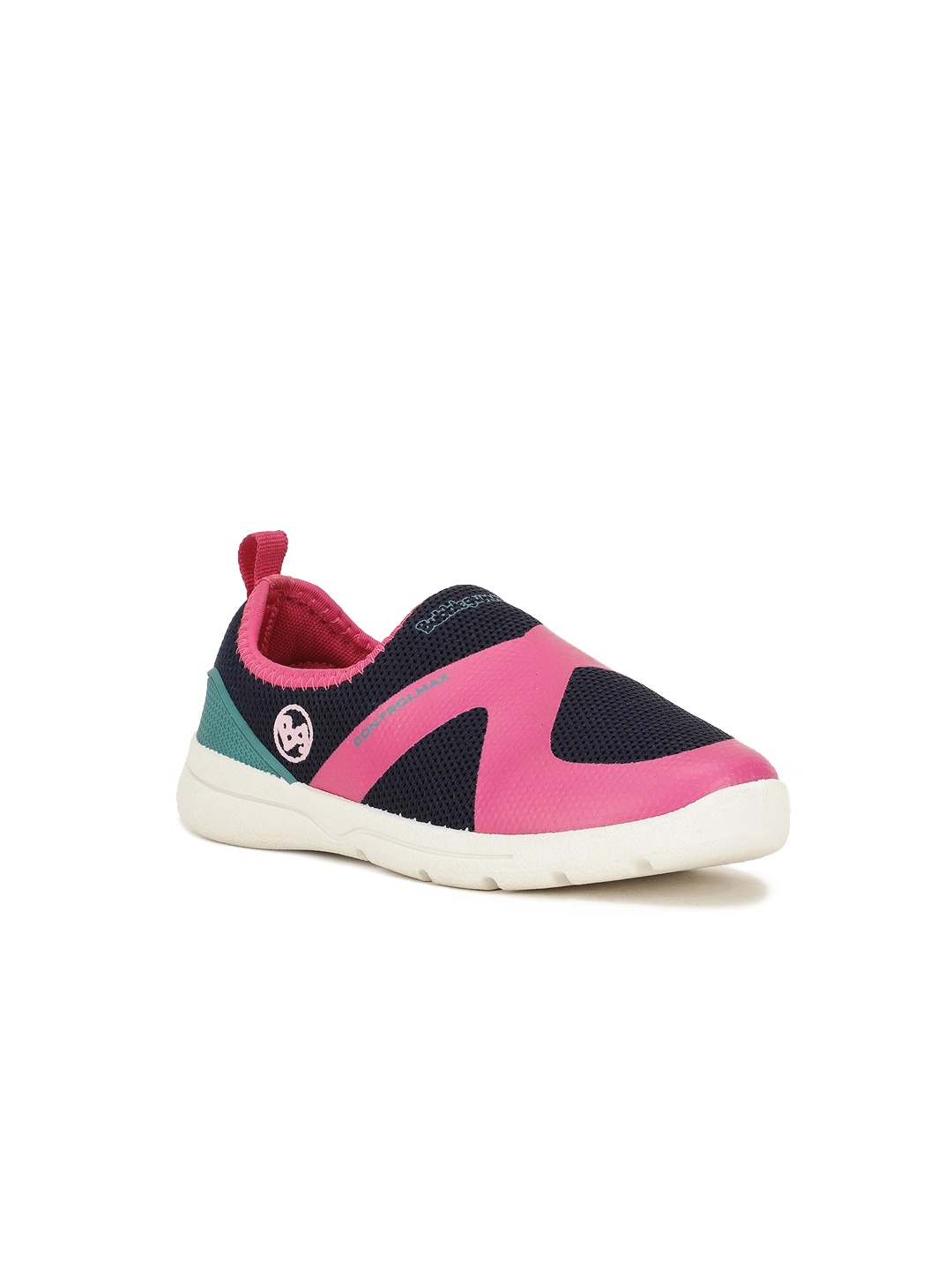 

Bubblegummers Girls Pink Woven Design Slip-On Sneakers