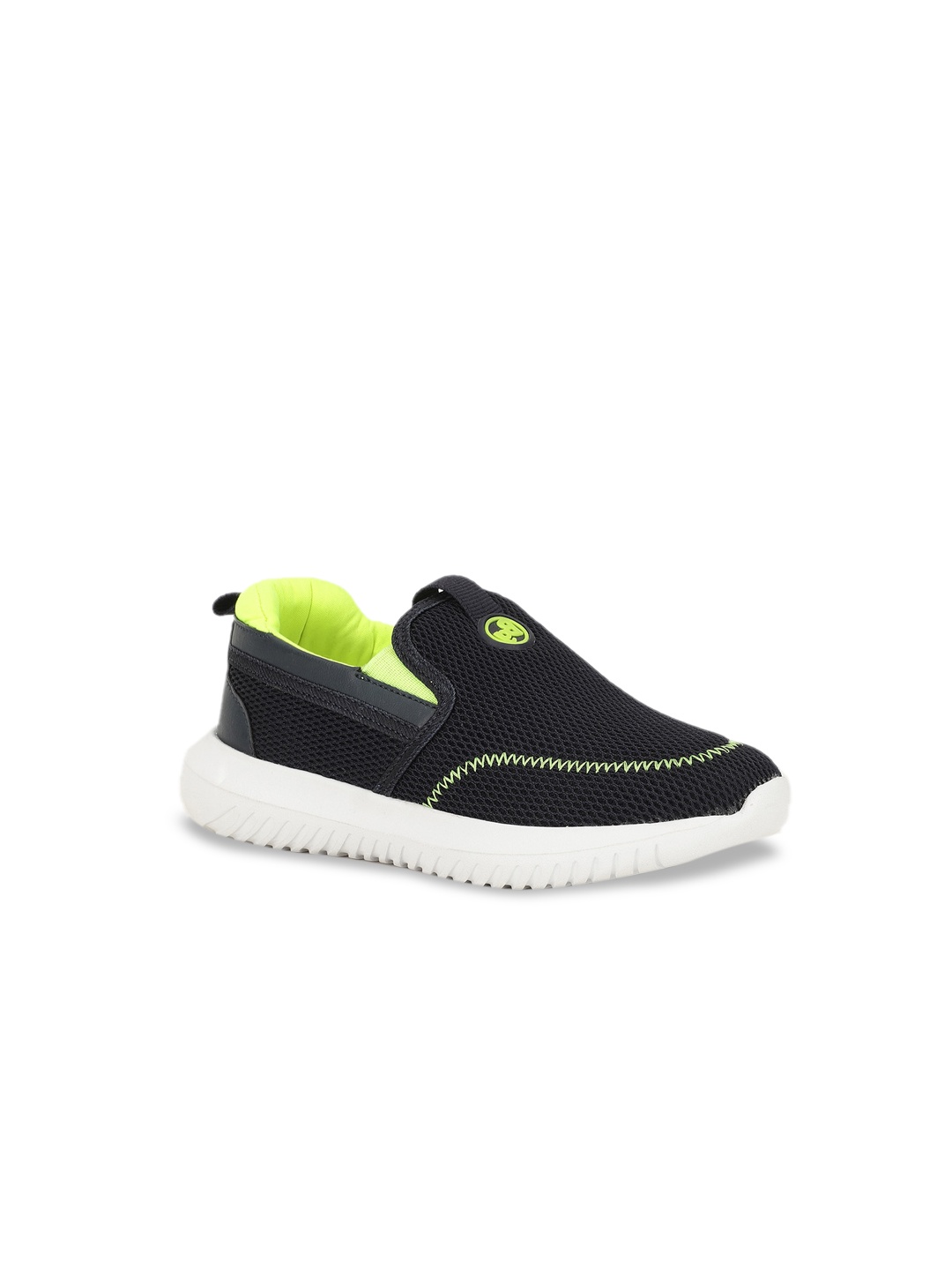 

Bubblegummers Boys Black Woven Design Slip-On Sneakers