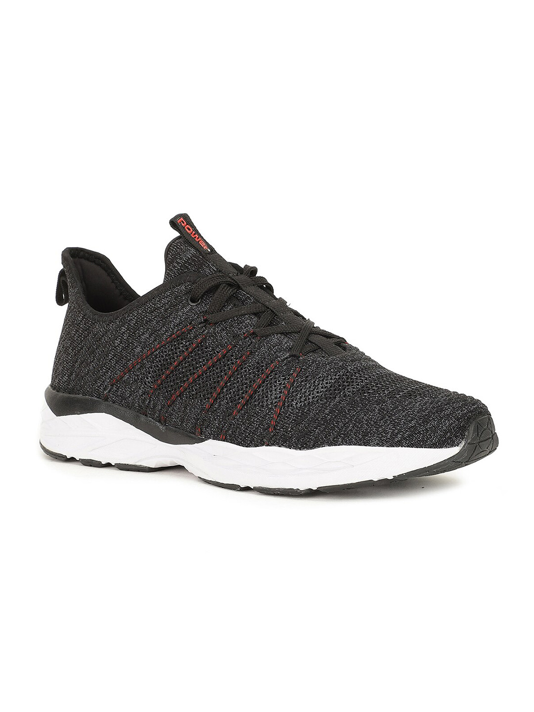

Power Men Black Textile Running Non-Marking Shoes