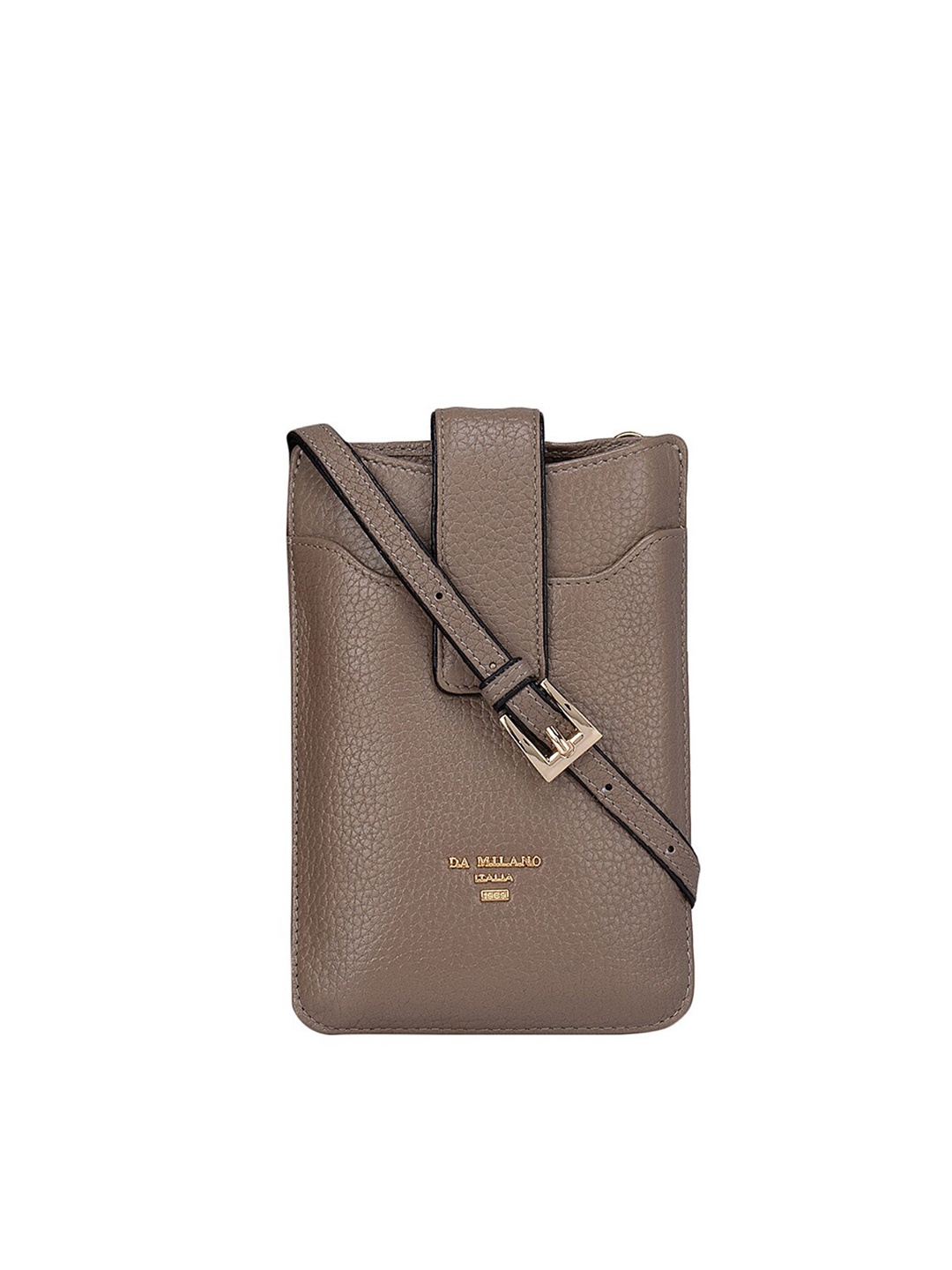 

Da Milano Women Brown Textured Leather Two Fold Wallet