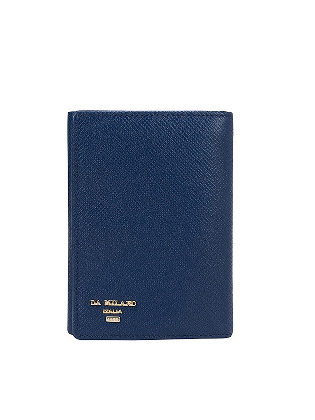 

Da Milano Women Blue Textured Leather Three Fold Wallet