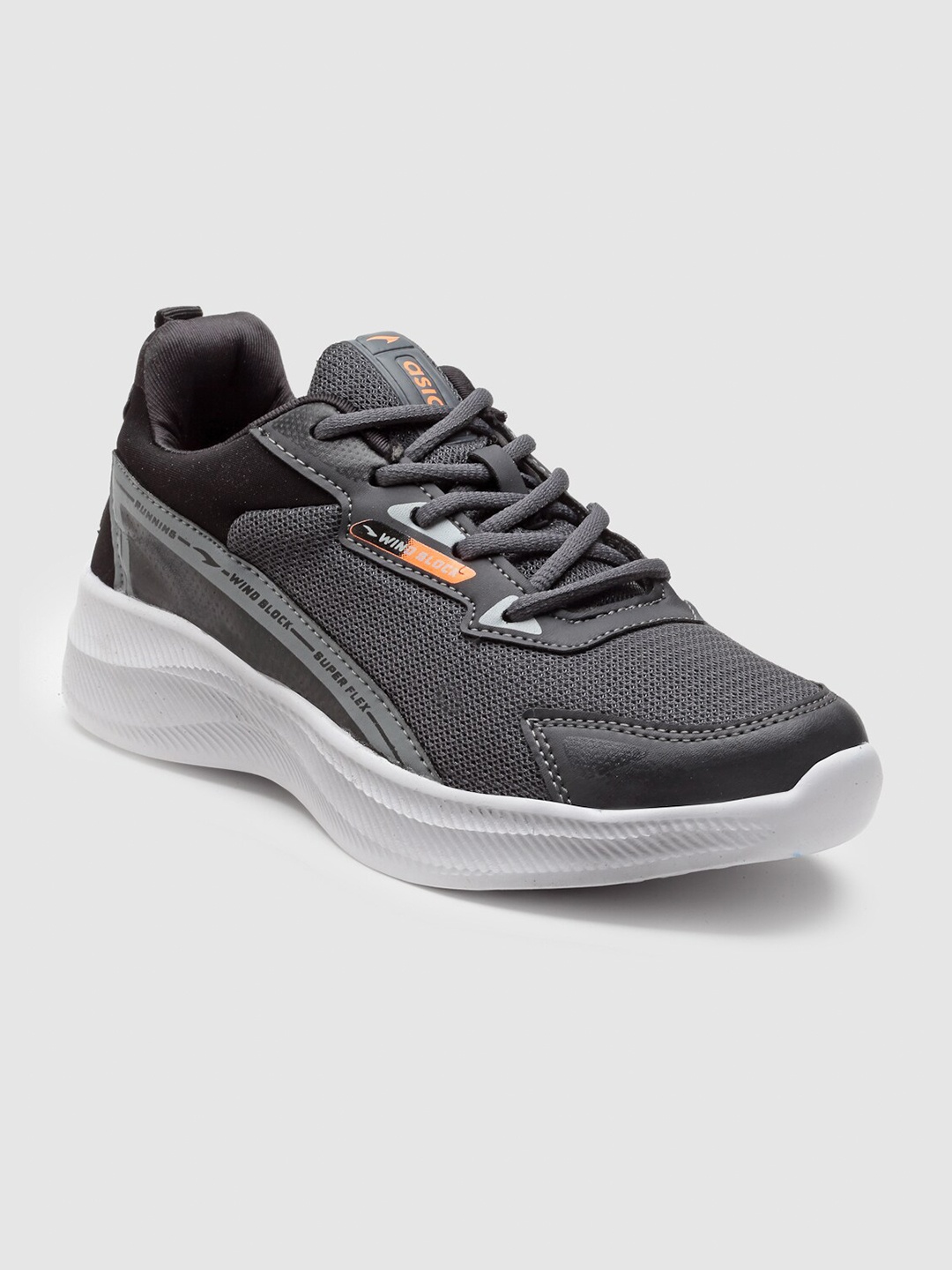 

ASIAN Men Grey Mesh Running Non-Marking Shoes