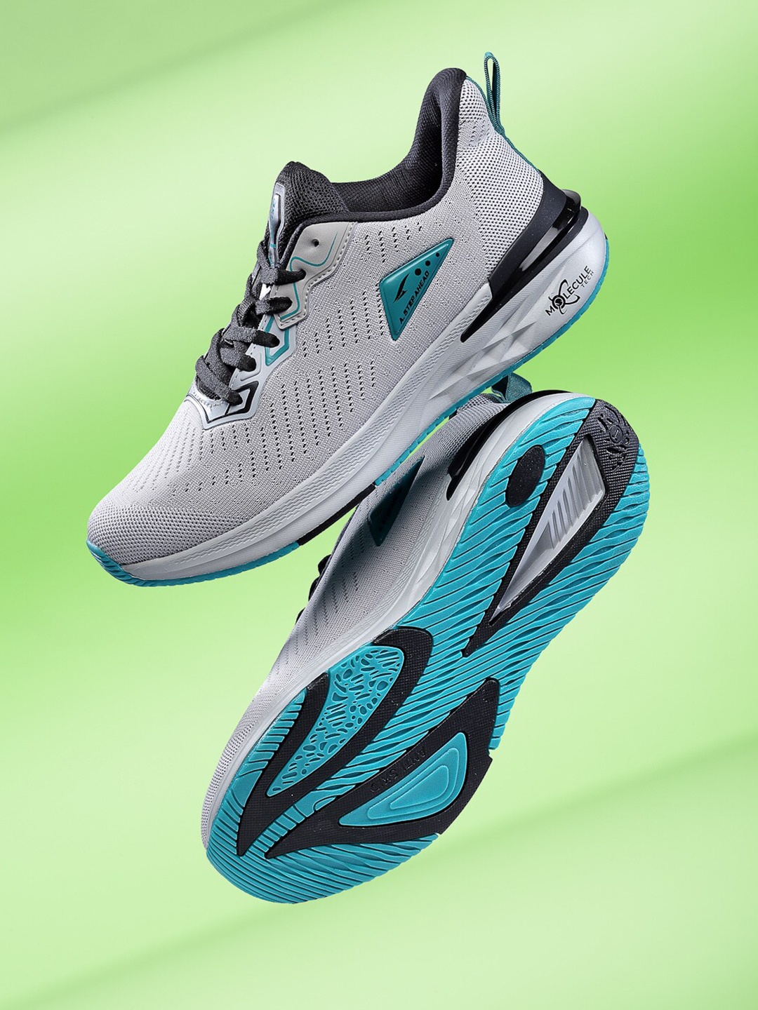 

ASIAN Men Grey Mesh Running Non-Marking Shoes