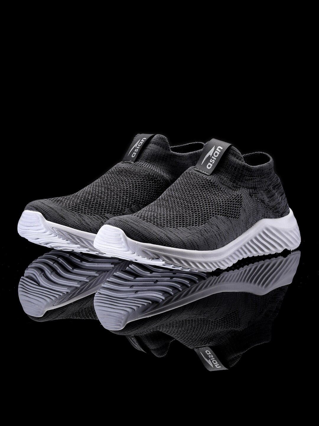 

ASIAN Men Grey Mesh Running Non-Marking Shoes