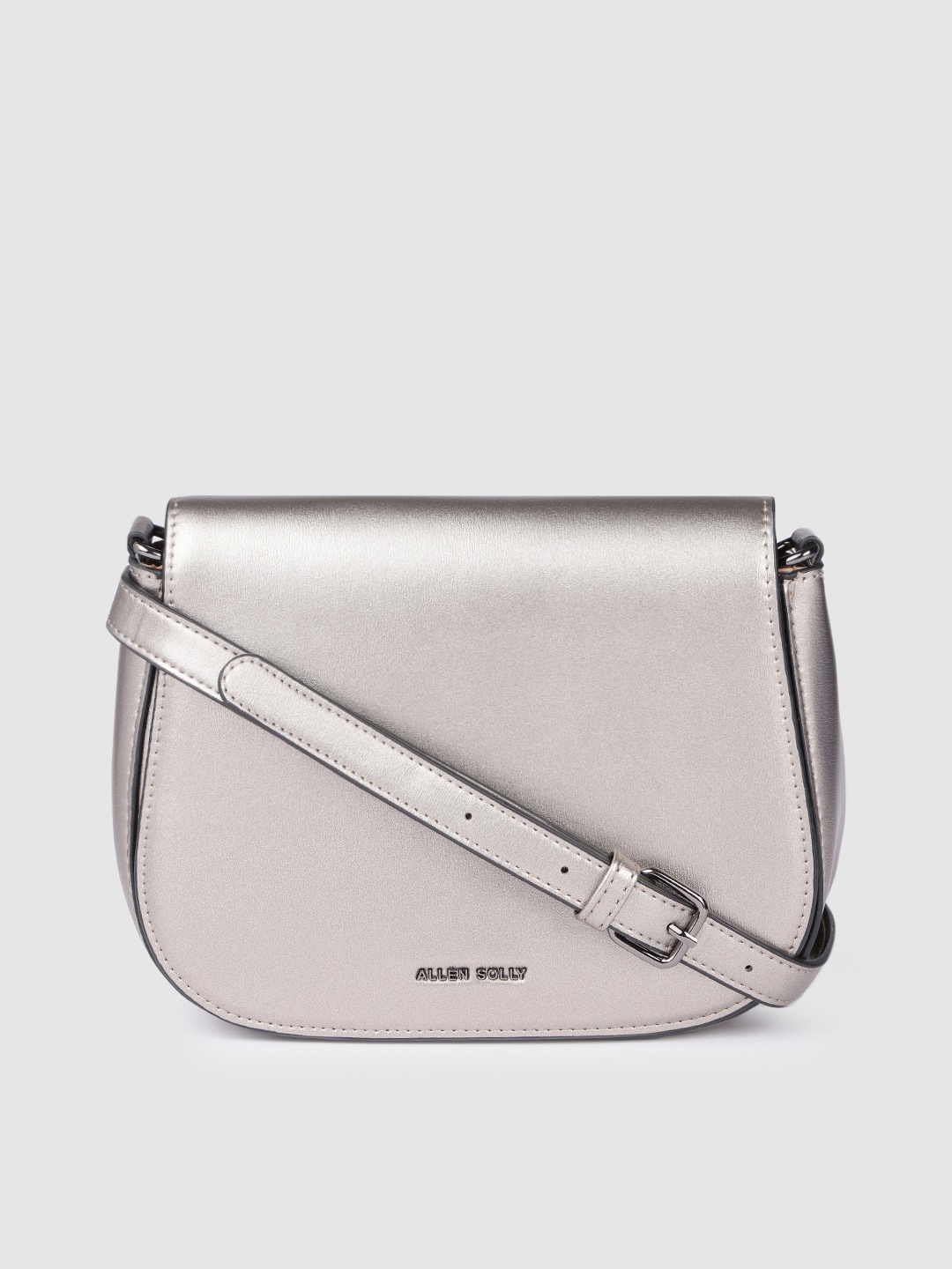

Allen Solly Silver-Toned Structured Sling Bag