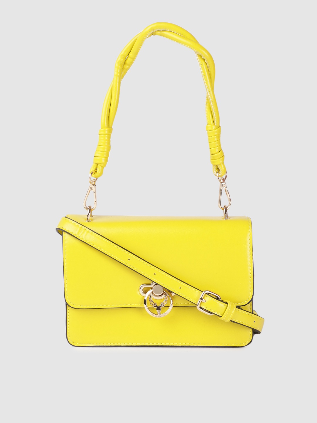 

Allen Solly Yellow Structured Satchel