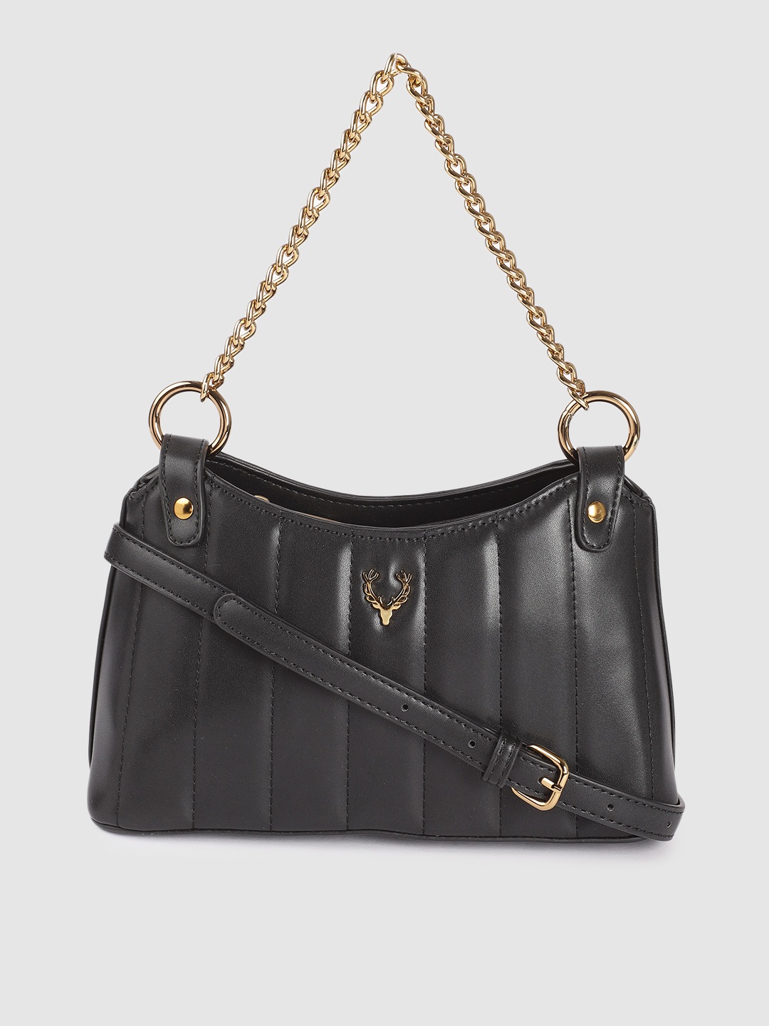 

Allen Solly Women Black Solid Structured Handheld Bag