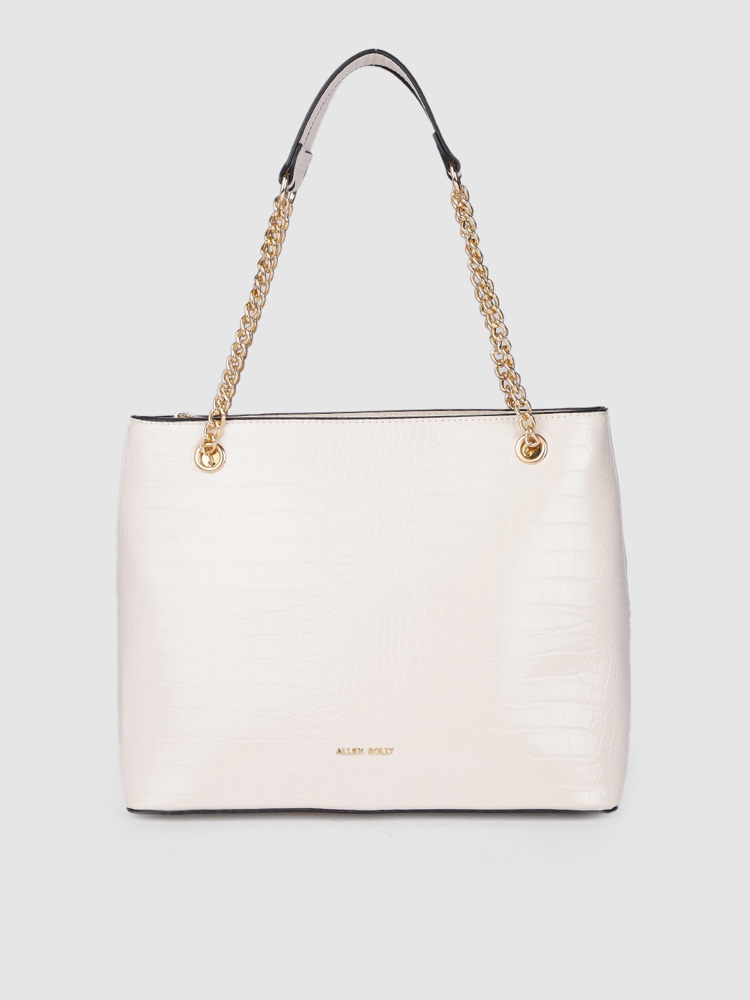 

Allen Solly White Croc Textured Shoulder Bag