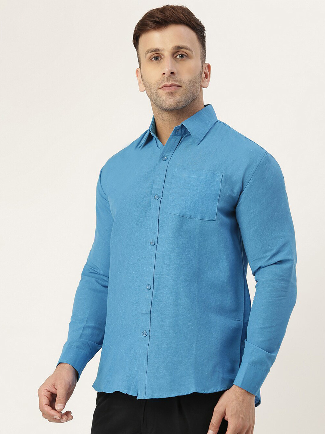 

RIAG Men Blue Checked Casual Shirt