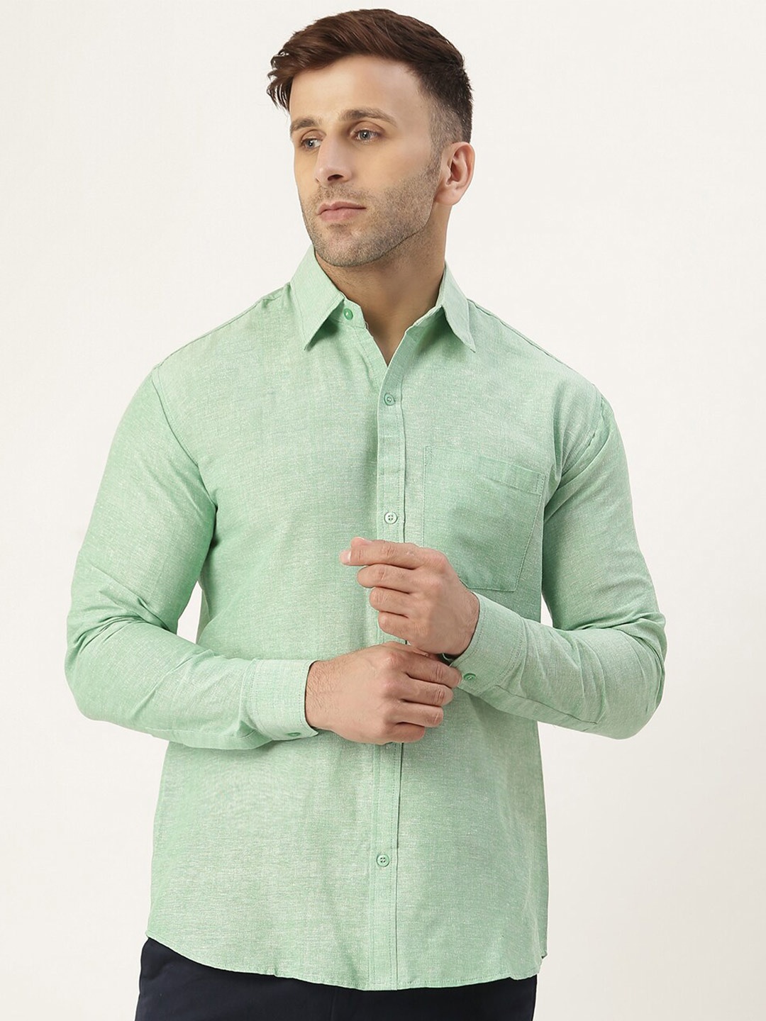 

RIAG Men Green Casual Shirt