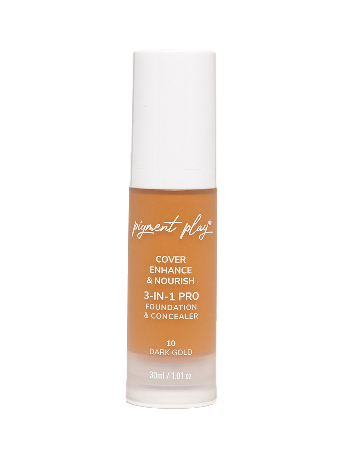 

Pigment Play Cover Enhance & Nourish 3-In-1 Pro Foundation & Concealer 30ml - Dark Gold 10, Beige