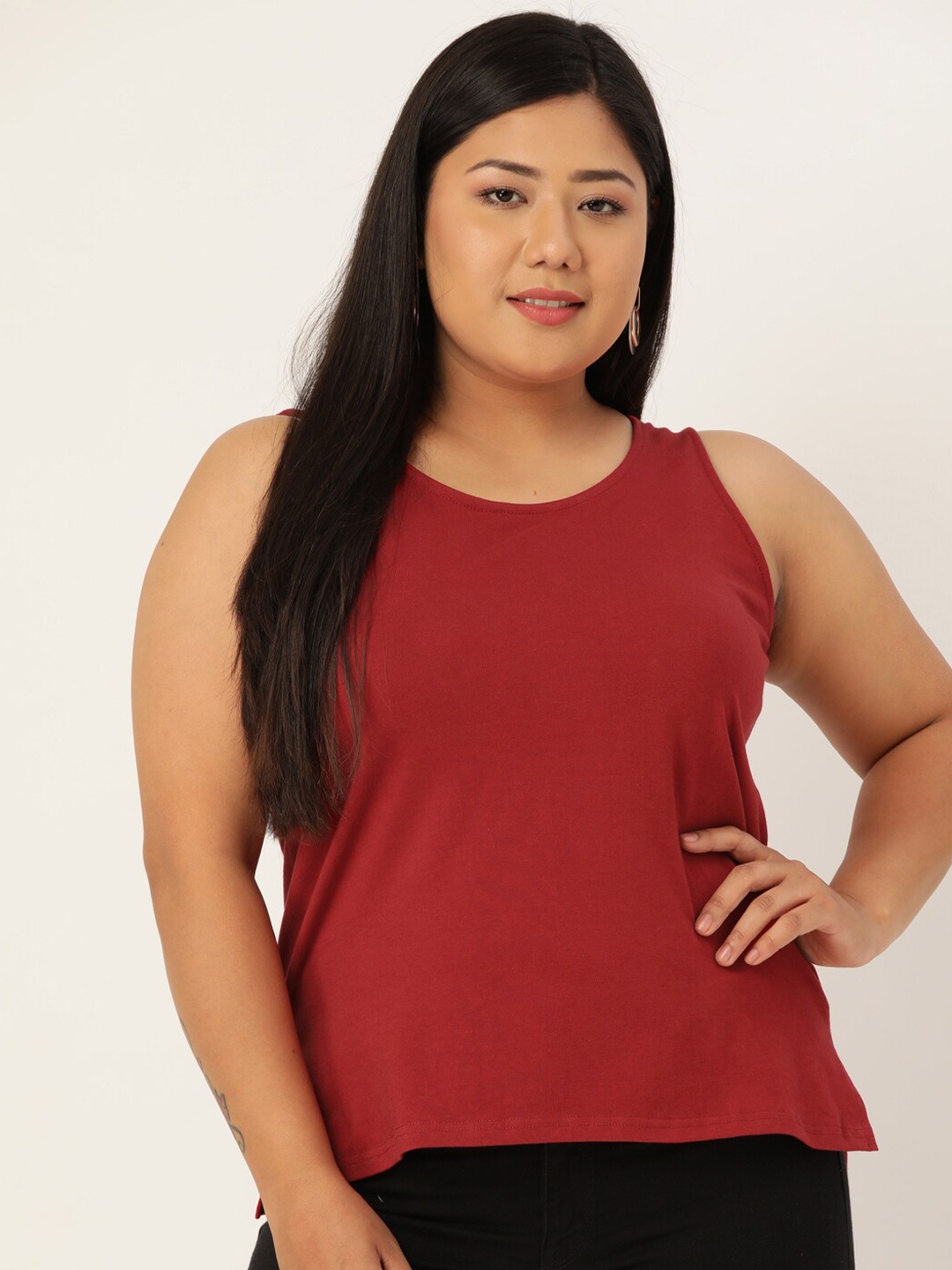 

theRebelinme Maroon Tank Top