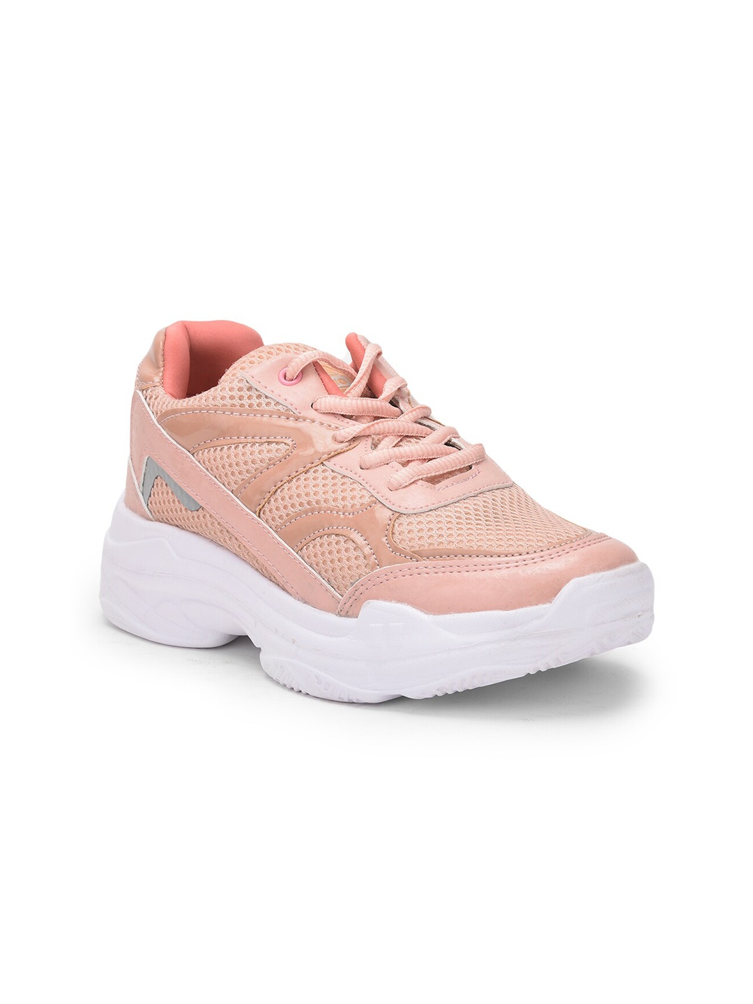 

Liberty Women Peach-Coloured Mesh Running Non-Marking Shoes