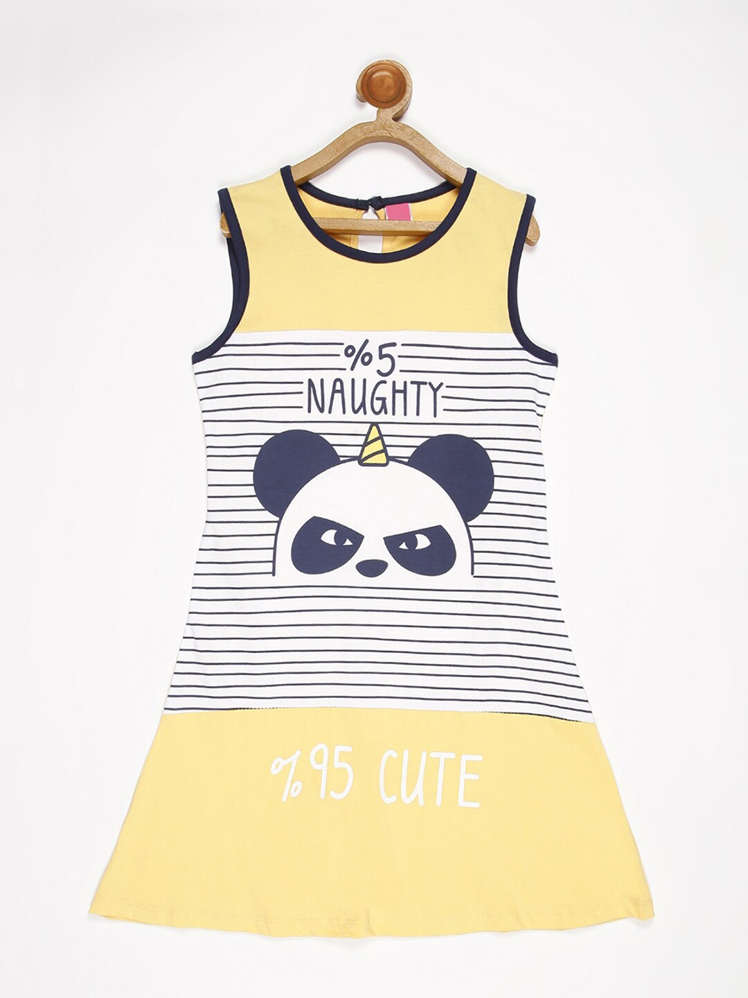 

V2 Value & Variety Girls Yellow Printed A-Line Dress