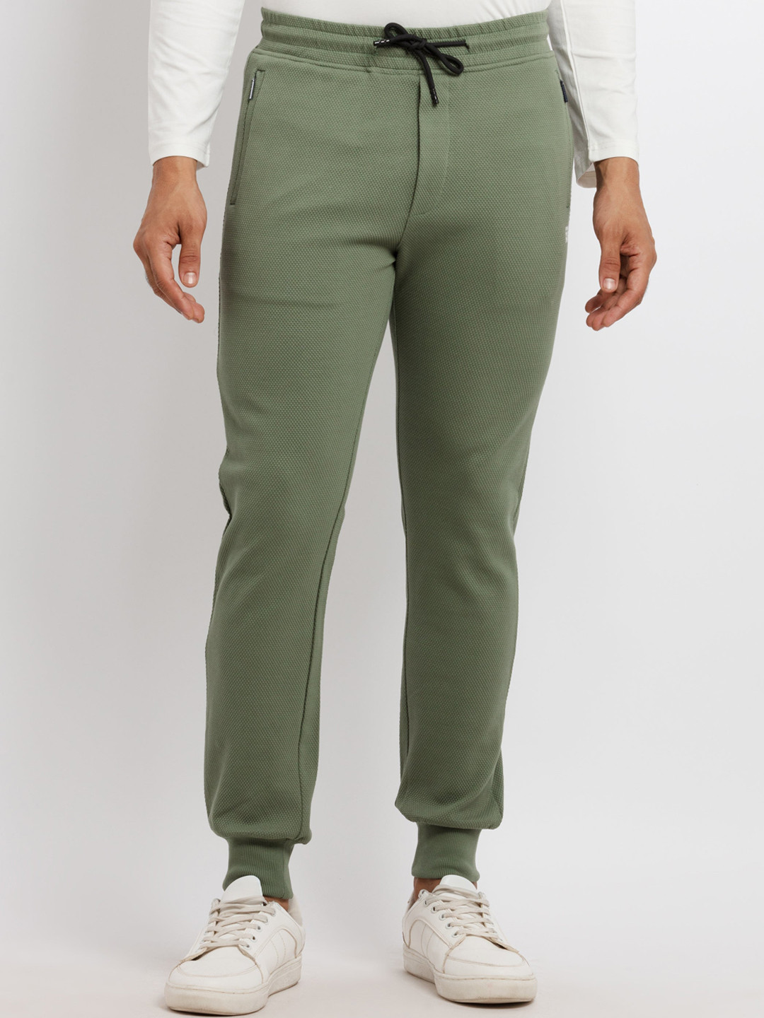 

Status Quo Men Green Solid Regular-Fit Cotton Track Pants