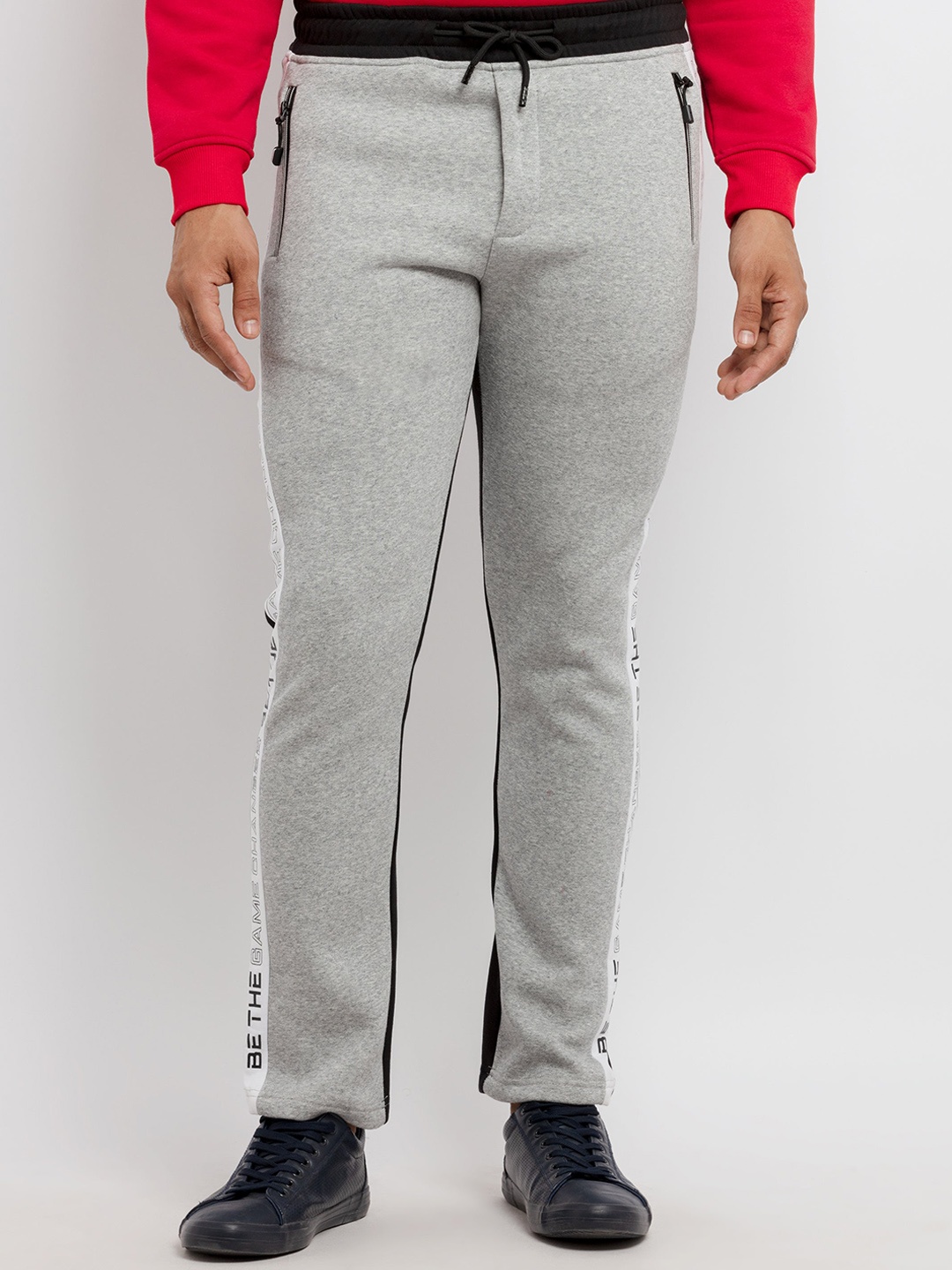 

Status Quo Men Grey Solid Track Pants