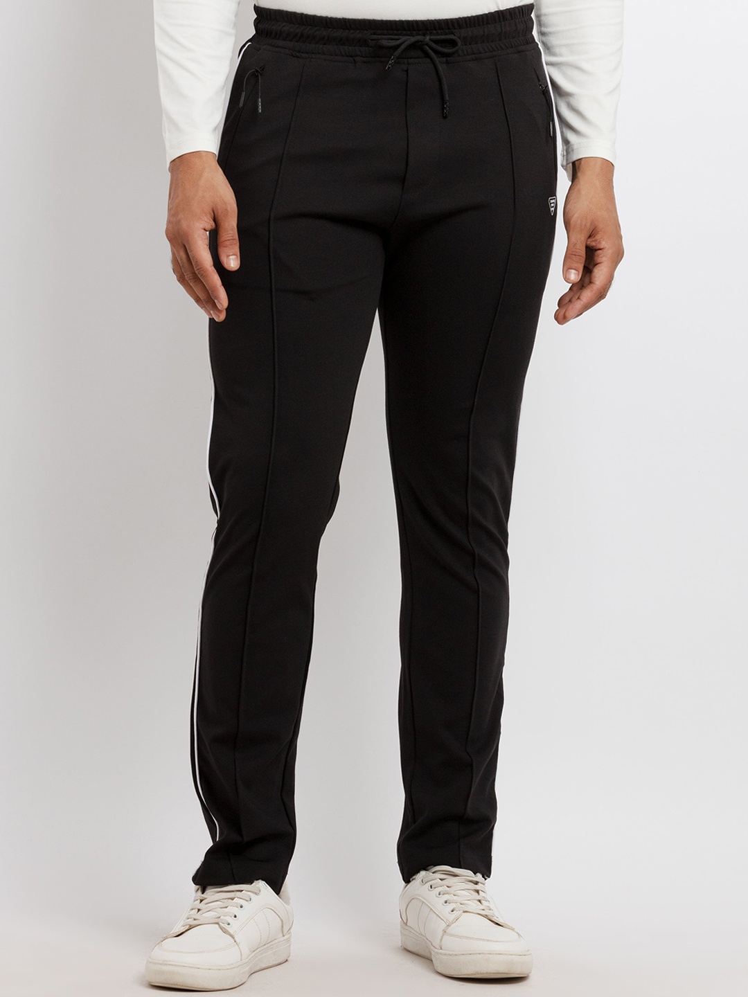 

Status Quo Men Black Solid Cotton Track Pants