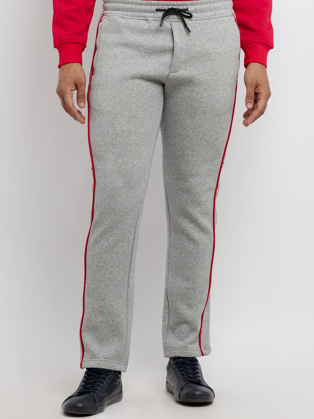 

Status Quo Men Grey Cotton Printed Regular Fit Track Pant