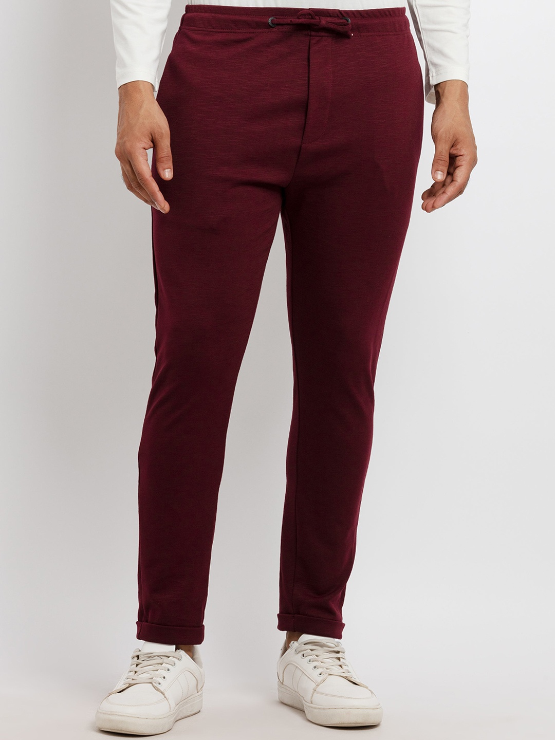 

Status Quo Men Maroon Solid Cotton Track Pants