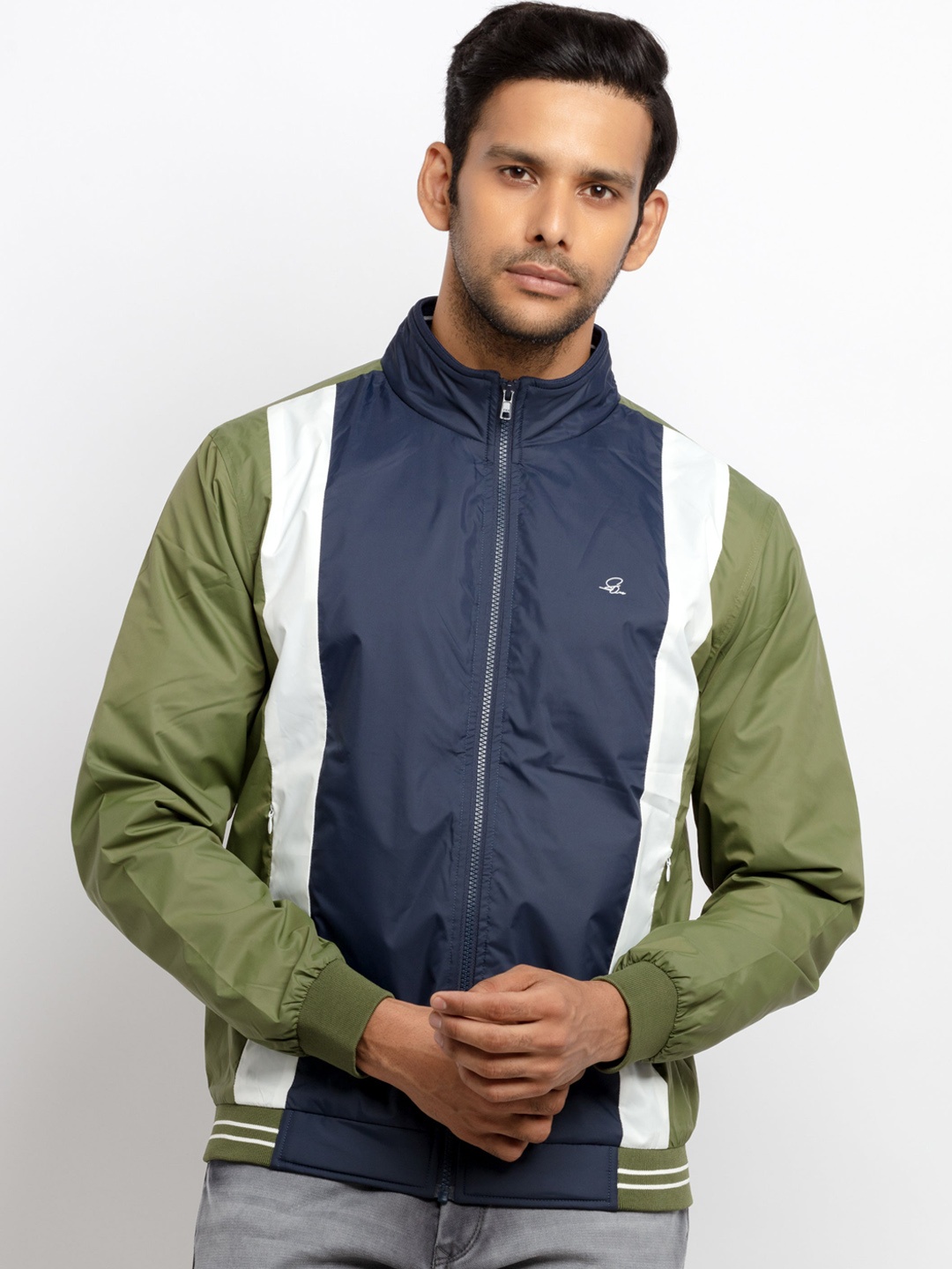 

Status Quo Men Green Colourblocked Bomber