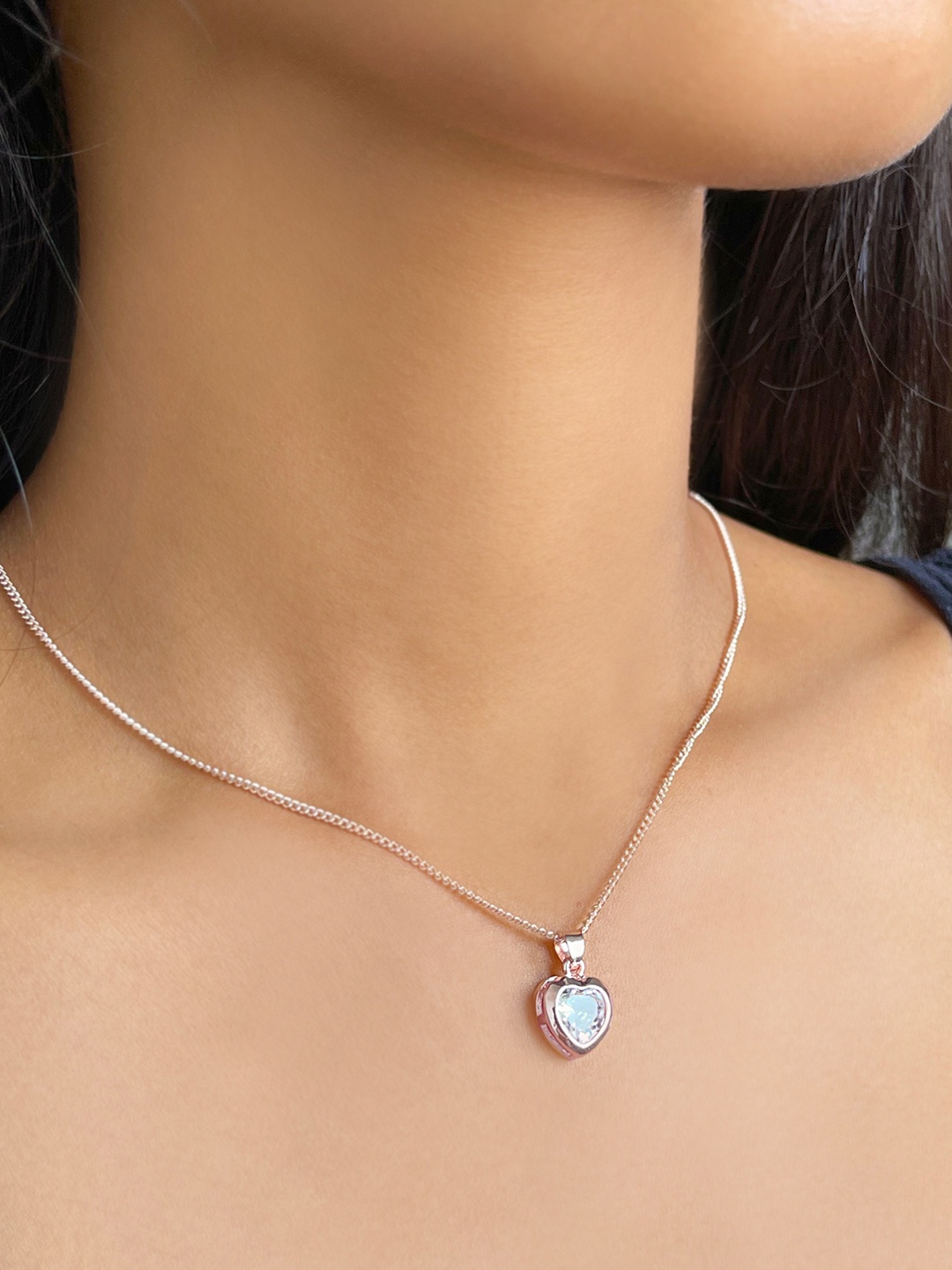 

Ayesha Women Rose Gold & White Rose Gold-Plated Necklace