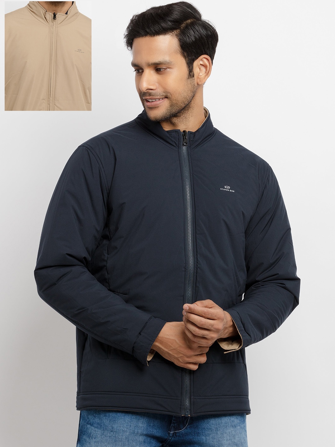 

Status Quo Men Pack of 2 Beige & Black Padded Jacket