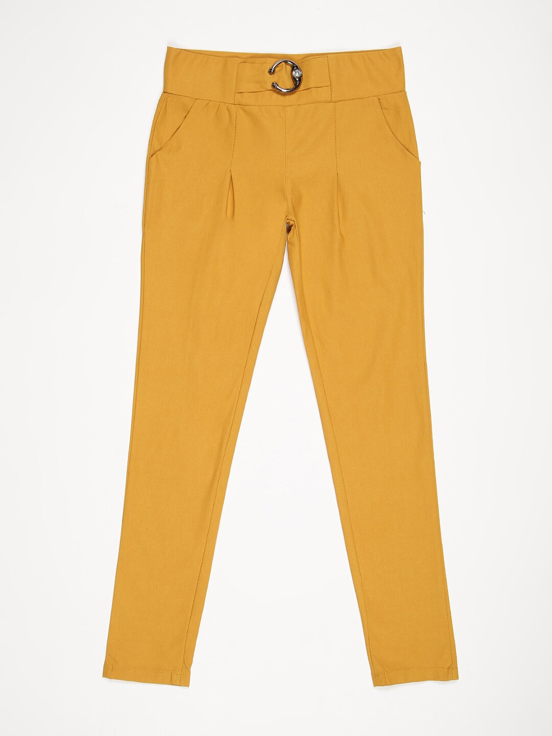 

V2 Value & Variety Girls Mustard Solid Jeggings