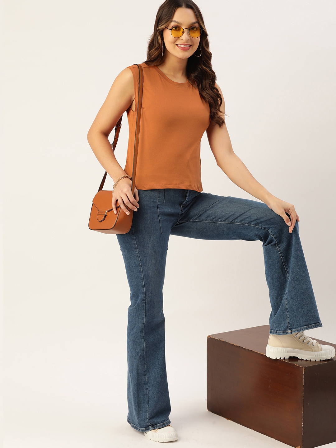 

DressBerry Pure Cotton Regular Top, Rust