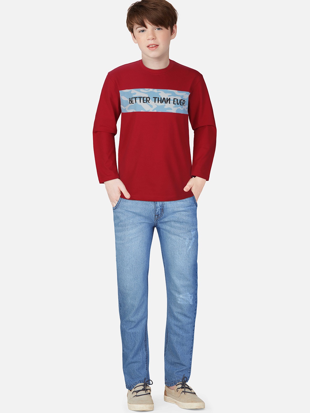 

Palm Tree Boys Red Typography T-shirt