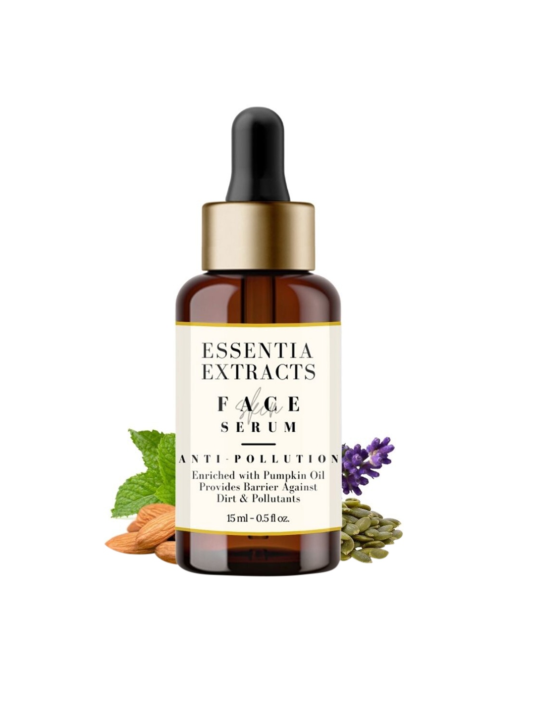 

ESSENTIA EXTRACTS Anti-Pollution Face Serum with Pumpkin Oil & Tea Tree Extracts - 15ml, Beige