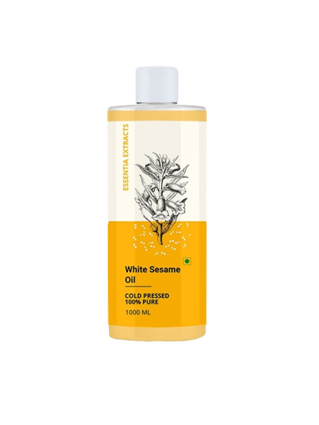 

ESSENTIA EXTRACTS 100% Pure Cold-Pressed White Sesame Oil - 1000 ml, Orange